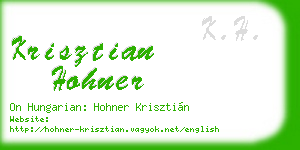 krisztian hohner business card
