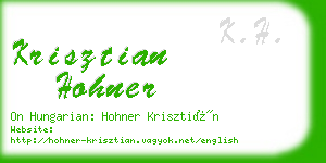krisztian hohner business card